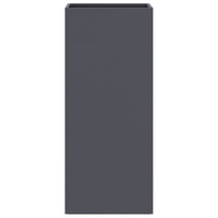 Fioriera-Vaso-Contenitore per Piante Antracite 32x29x75 cm in Acciaio