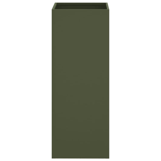 Fioriera rialzata per aiuola fioriere terrazza giardino olivo 32 x 29 x 75 cm acciaio verde 02_0038693