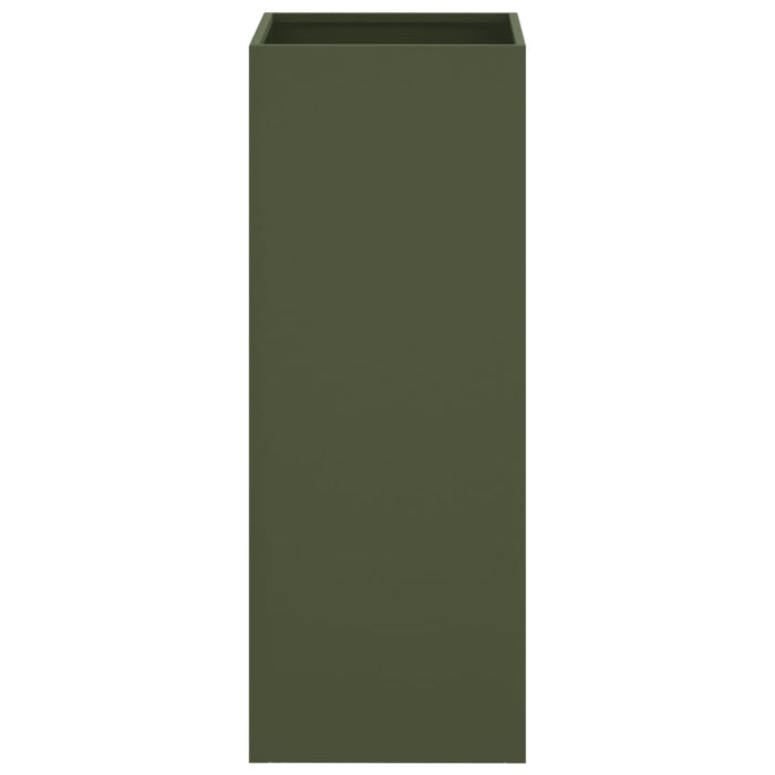 Fioriera rialzata per aiuola fioriere terrazza giardino olivo 32 x 29 x 75 cm acciaio verde 02_0038693