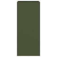 Fioriera rialzata per aiuola fioriere terrazza giardino olivo 32 x 29 x 75 cm acciaio verde 02_0038693