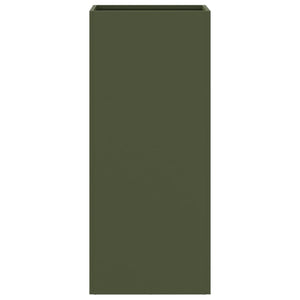 Fioriera rialzata per aiuola fioriere terrazza giardino olivo 32 x 29 x 75 cm acciaio verde 02_0038693