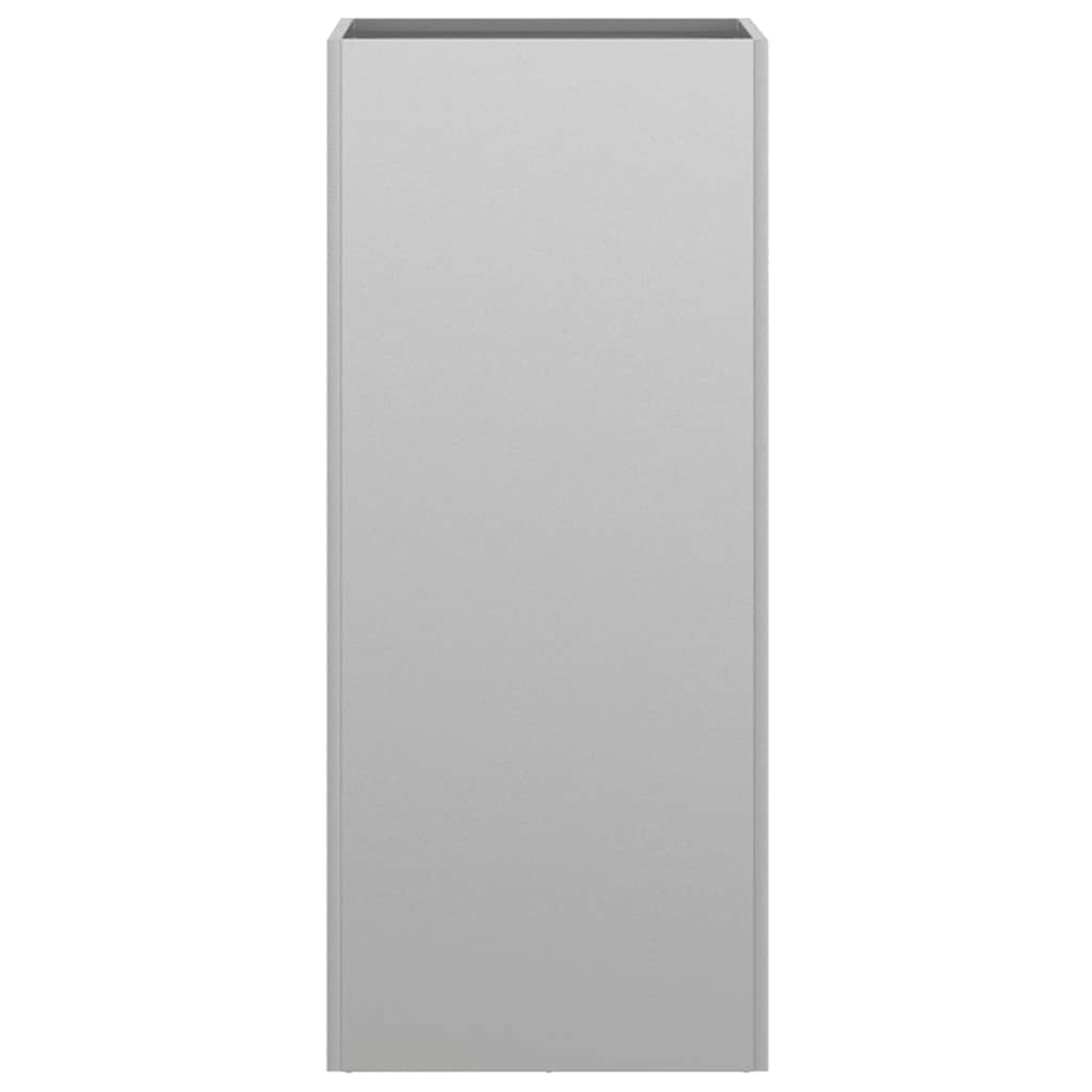 Fioriera-Vaso-Contenitore per Piante Argento 32x29x75 cm in Acciaio Zincato