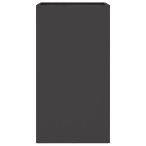 Fioriera-Vaso da Esterno-Contenitore per Piante Nera 42x38x75 cm in Acciaio