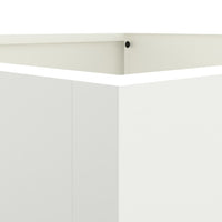 Fioriera-Vaso-Contenitore per Piante Bianca 42x38x75 cm in Acciaio