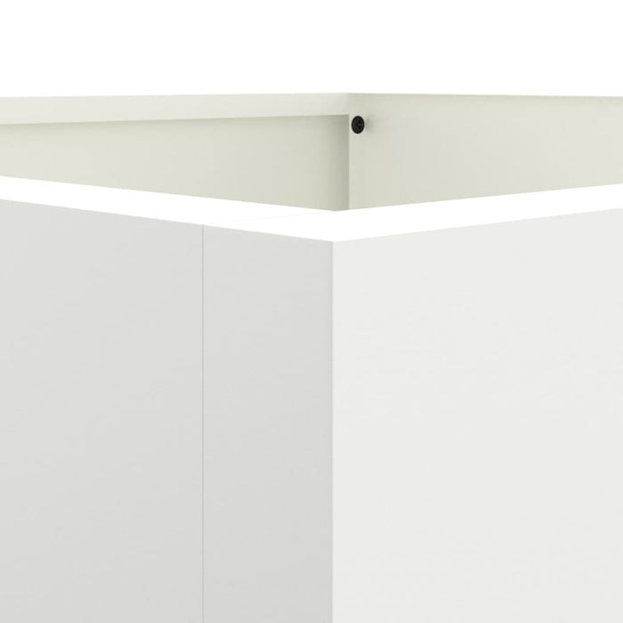 Fioriera-Vaso-Contenitore per Piante Bianca 42x38x75 cm in Acciaio