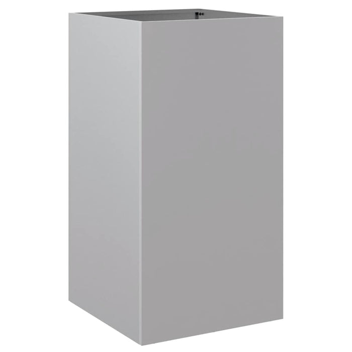 Fioriera-Vaso-Contenitore per Piante Argento 42x38x75 cm in Acciaio Zincato
