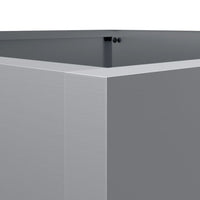 Vassoio per fioriera aiuola rialzata piante fiori terrazza giardino argento 42 x 38 x 75 cm acciaio zincato Argento 02_0038066