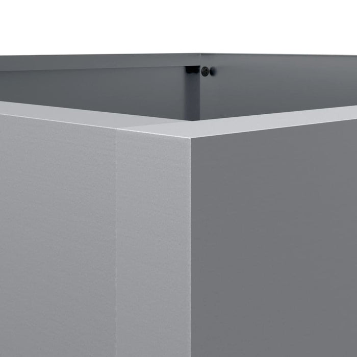 Vassoio per fioriera aiuola rialzata piante fiori terrazza giardino argento 42 x 38 x 75 cm acciaio zincato Argento 02_0038066