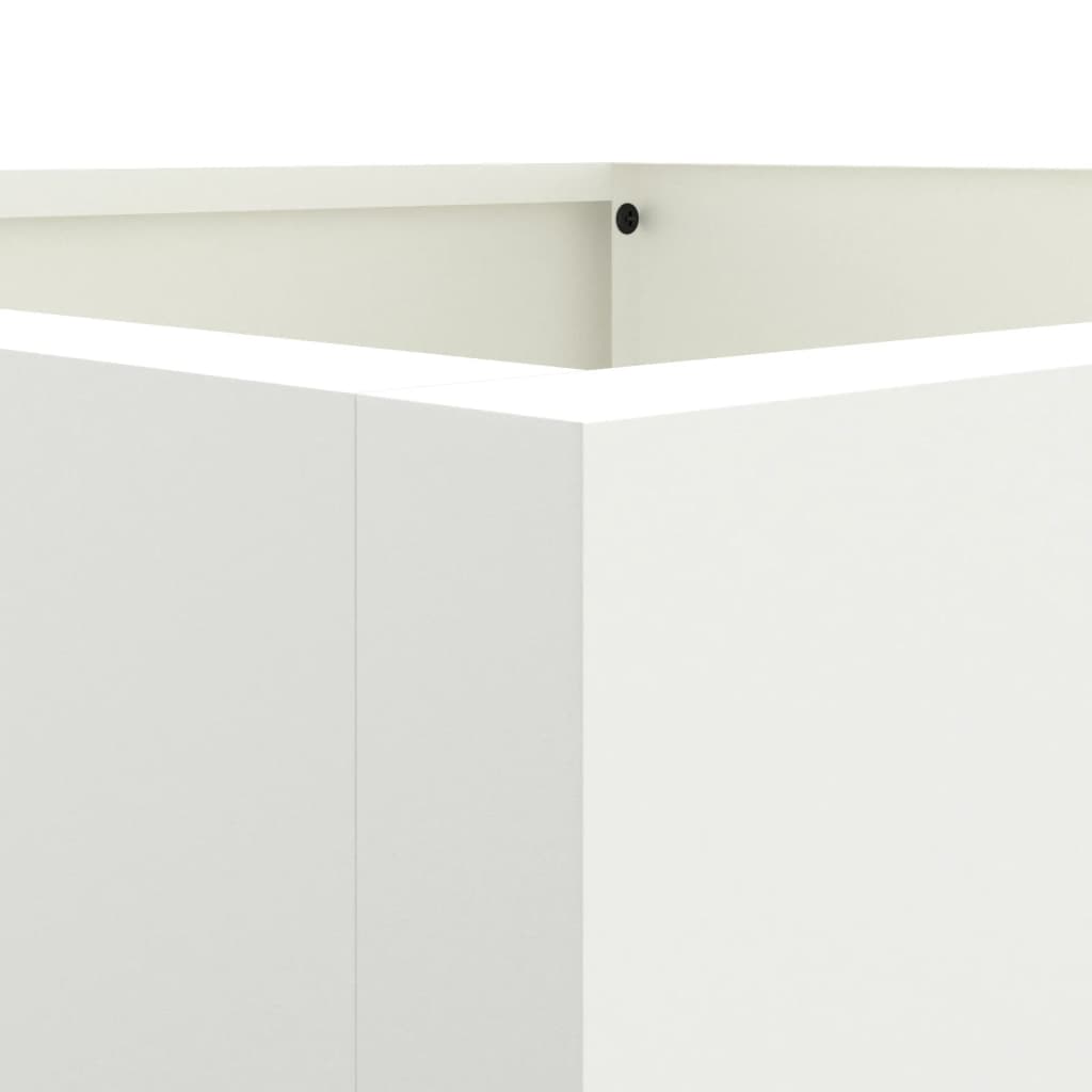 Fioriera-Vaso-Contenitore per Piante Bianca 52x48x75 cm in Acciaio