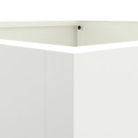 Fioriera-Vaso-Contenitore per Piante Bianca 52x48x75 cm in Acciaio