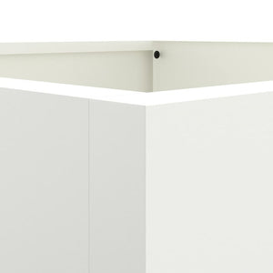 Fioriera-Vaso-Contenitore per Piante Bianca 52x48x75 cm in Acciaio