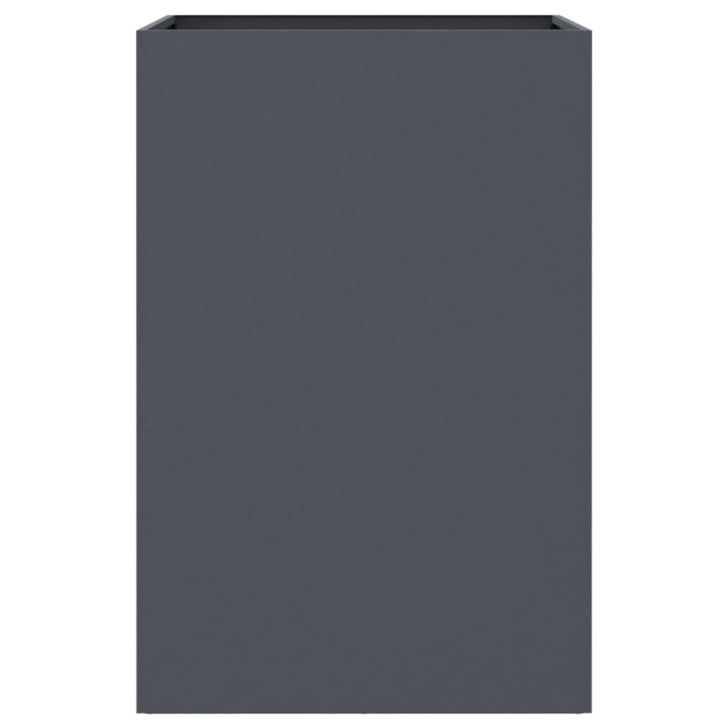 Fioriera-Vaso-Contenitore per Piante Antracite 52x48x75 cm in Acciaio