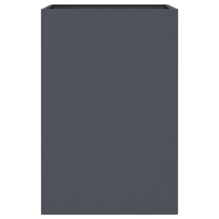 Fioriera-Vaso-Contenitore per Piante Antracite 52x48x75 cm in Acciaio