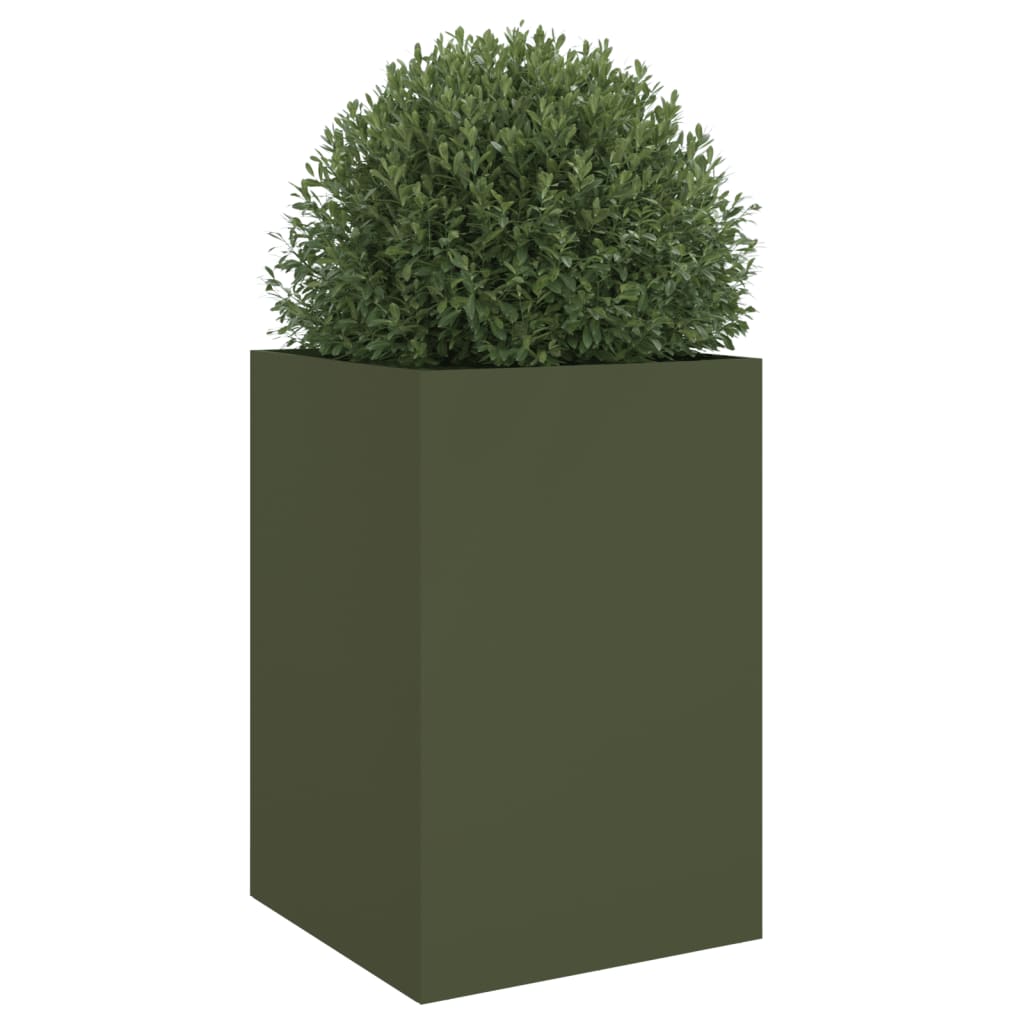 Fioriera Verde Oliva 52x48x75 cm in Acciaio Laminato a Freddo 841586