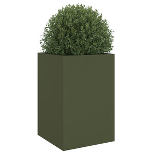 Fioriera Verde Oliva 52x48x75 cm in Acciaio Laminato a Freddo 841586