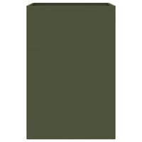 Vassoio per fioriera aiuola rialzata piante fiori terrazza giardino olivo 52 x 48 x 75 cm verde acciaio 02_0038704