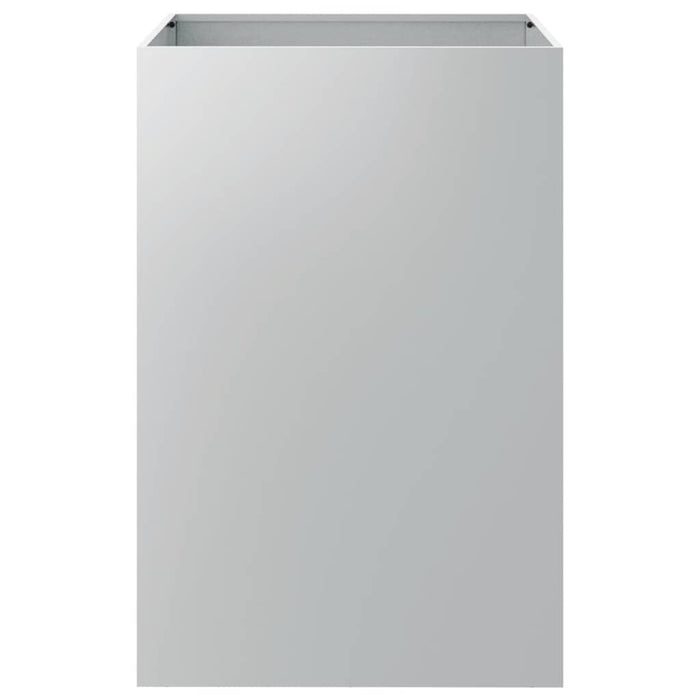 Fioriera-Vaso-Contenitore per Piante Argento 52x48x75 cm in Acciaio Zincato