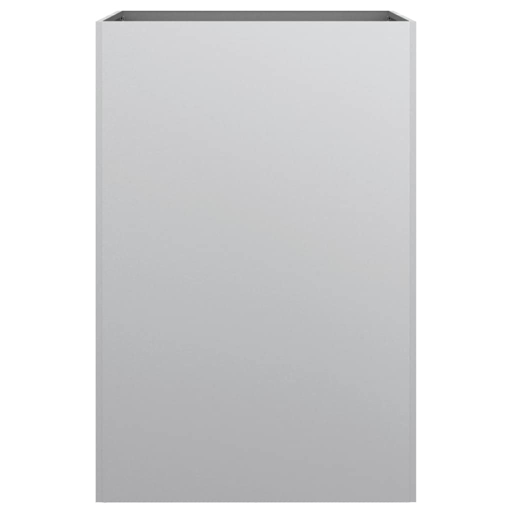 Fioriera-Vaso-Contenitore per Piante Argento 52x48x75 cm in Acciaio Zincato