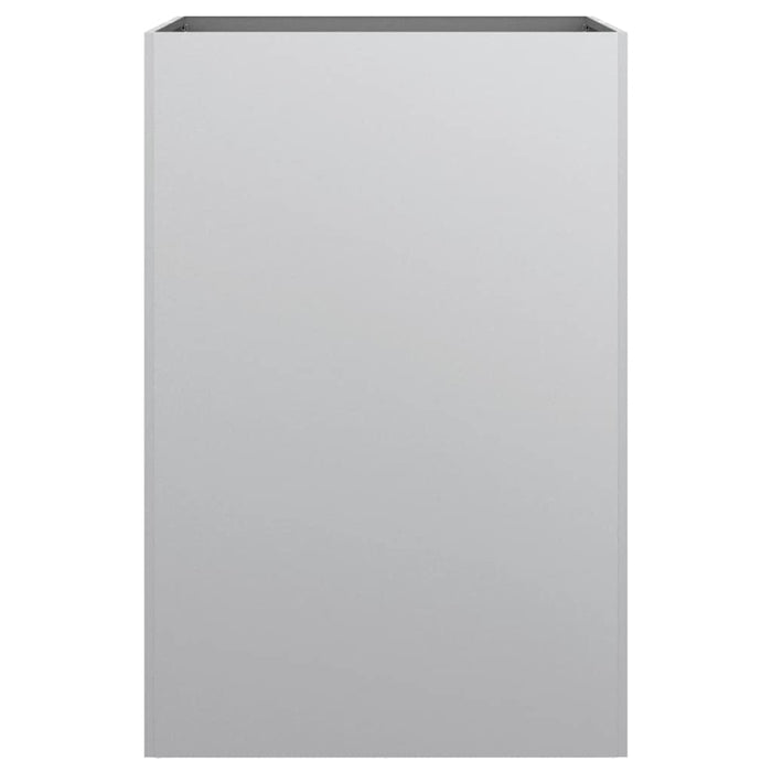 Fioriera-Vaso-Contenitore per Piante Argento 52x48x75 cm in Acciaio Zincato