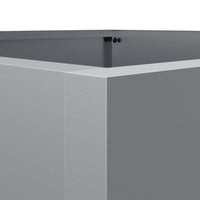 Vassoio per fioriera aiuola rialzata piante fiori terrazza giardino argento 52 x 48 x 75 cm acciaio zincato argento 02_0038072