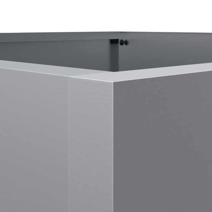 Vassoio per fioriera aiuola rialzata piante fiori terrazza giardino argento 52 x 48 x 75 cm acciaio zincato argento 02_0038072