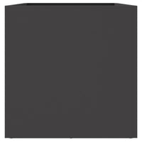 Fioriera-Vaso da Esterno-Contenitore per Piante Nera 52x48x75 cm in Acciaio 595671