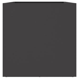 Fioriera-Vaso da Esterno-Contenitore per Piante Nera 52x48x75 cm in Acciaio 595671