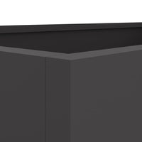 Fioriera-Vaso da Esterno-Contenitore per Piante Nera 52x48x75 cm in Acciaio 595671