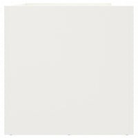 Fioriera-Vaso-Contenitore per Piante Bianca 62x30x29 cm in Acciaio 382686