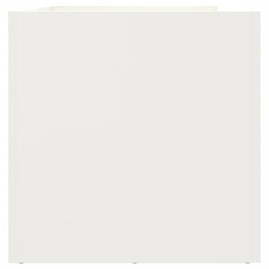 Fioriera-Vaso-Contenitore per Piante Bianca 62x30x29 cm in Acciaio 382686