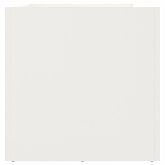 Fioriera-Vaso-Contenitore per Piante Bianca 62x30x29 cm in Acciaio 382686