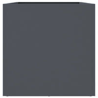 Fioriera-Vaso-Contenitore per Piante Antracite 62x30x29 cm in Acciaio 171482