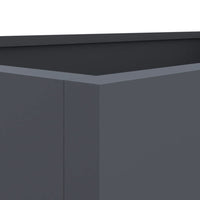 Fioriera-Vaso-Contenitore per Piante Antracite 62x30x29 cm in Acciaio 171482