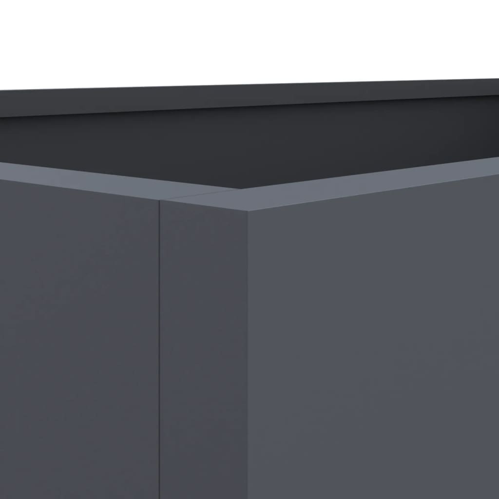 Fioriera Antracite 62x30x29 cm in Acciaio 841591