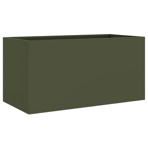Fioriera Verde Oliva 62x30x29 cm in Acciaio 841592
