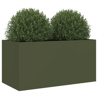 Fioriera Verde Oliva 62x30x29 cm in Acciaio 841592