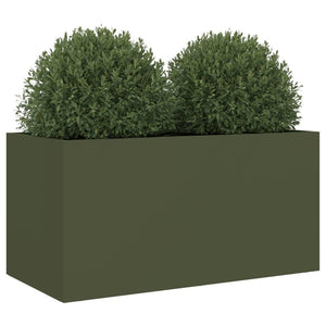 Fioriera Verde Oliva 62x30x29 cm in Acciaio 841592