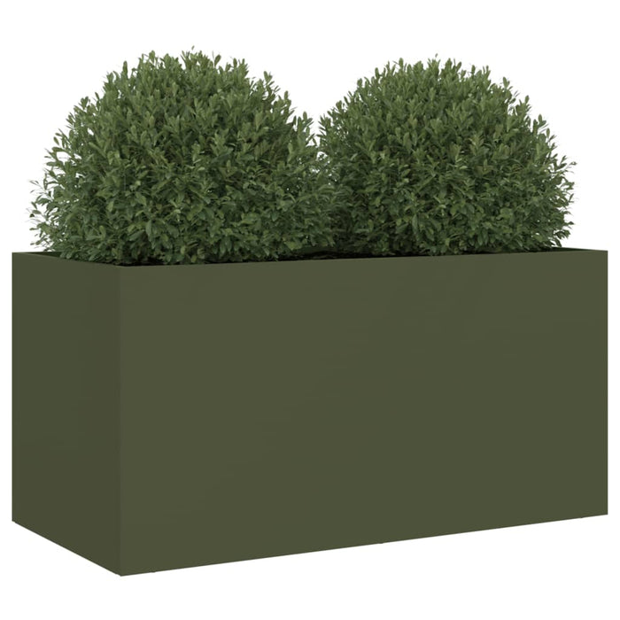 Fioriera Verde Oliva 62x30x29 cm in Acciaio 841592