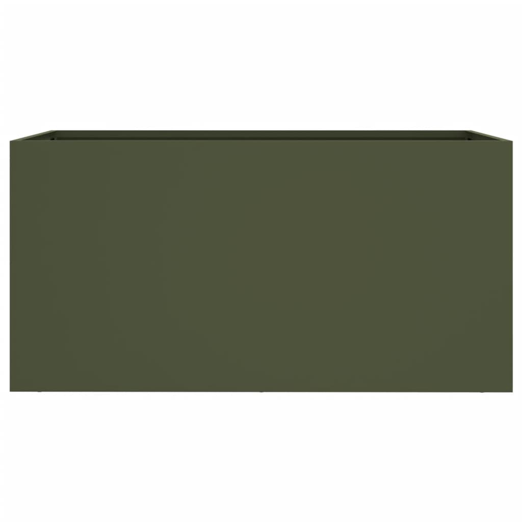 Fioriera Verde Oliva 62x30x29 cm in Acciaio 841592