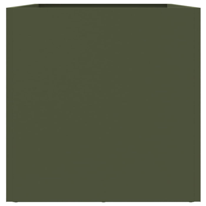 Fioriera Verde Oliva 62x30x29 cm in Acciaio 841592