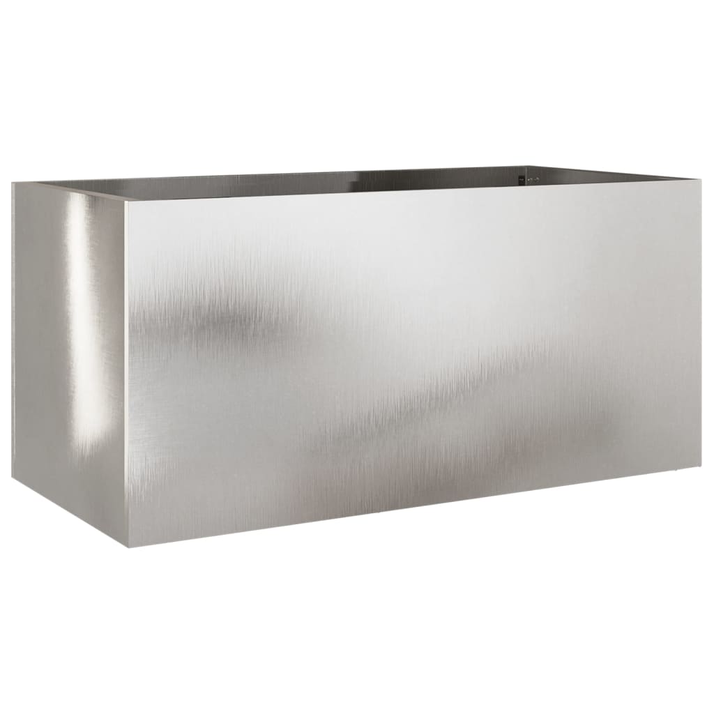 Fioriera Argento 62x30x29 cm in Acciaio Inox 841593
