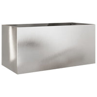 Fioriera Argento 62x30x29 cm in Acciaio Inox 841593