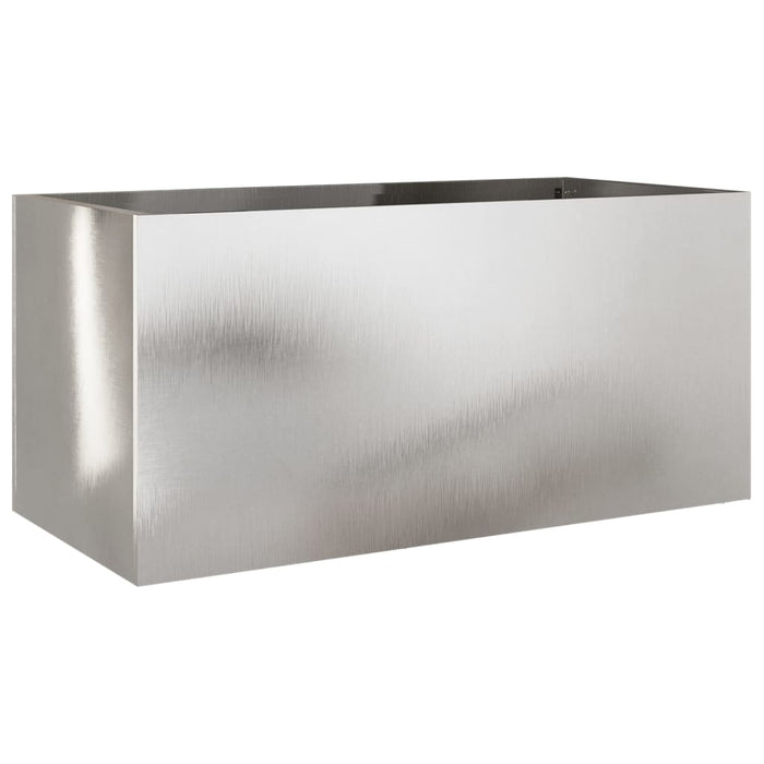 Fioriera Argento 62x30x29 cm in Acciaio Inox 841593