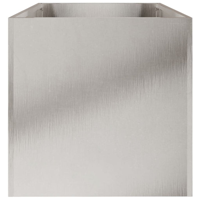 Fioriera Argento 62x30x29 cm in Acciaio Inox 841593