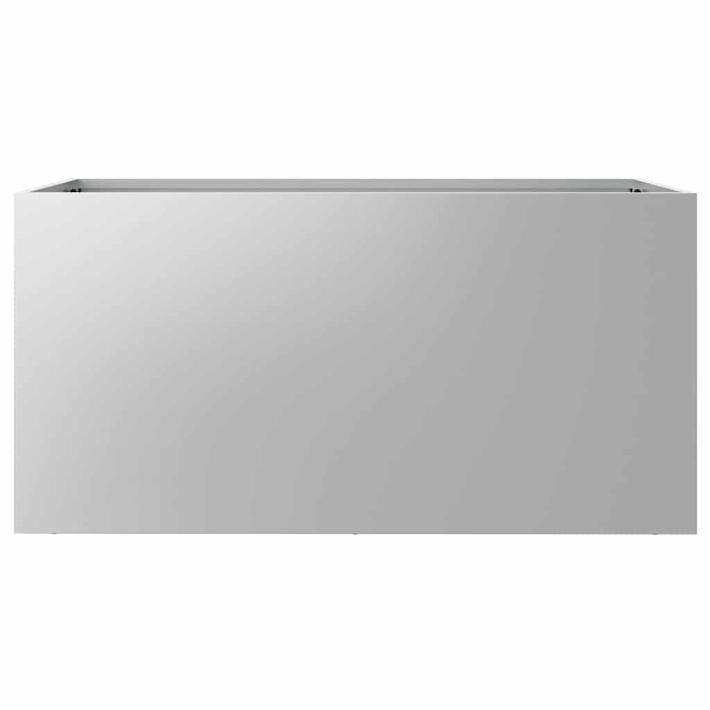 Fioriera-Vaso-Contenitore per Piante Argento 62x30x29 cm in Acciaio Zincato