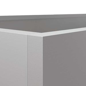 Fioriera-Vaso-Contenitore per Piante Argento 62x30x29 cm in Acciaio Zincato