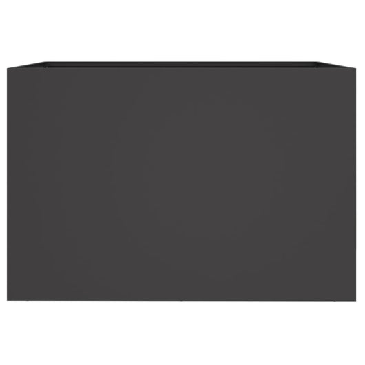 Vassoio per fioriera aiuola rialzata piante fiori terrazza giardino 62 x 40 x 39 cm acciaio nero 02_0037754