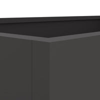 Fioriera Nera 62x30x29 cm in Acciaio