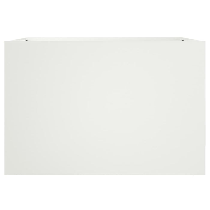 Fioriera-Vaso-Contenitore per Piante Bianca 62x30x29 cm in Acciaio 705431