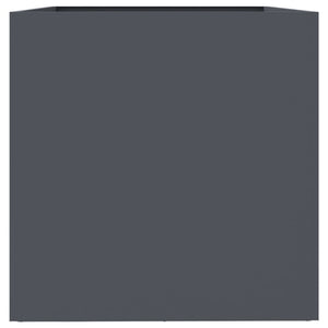 Fioriera-Vaso-Contenitore per Piante Antracite 62x30x29 cm in Acciaio 103777